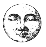 Dessin de pleine lune vers une clairvoyance totale sur les aspects cachés de votre vie.